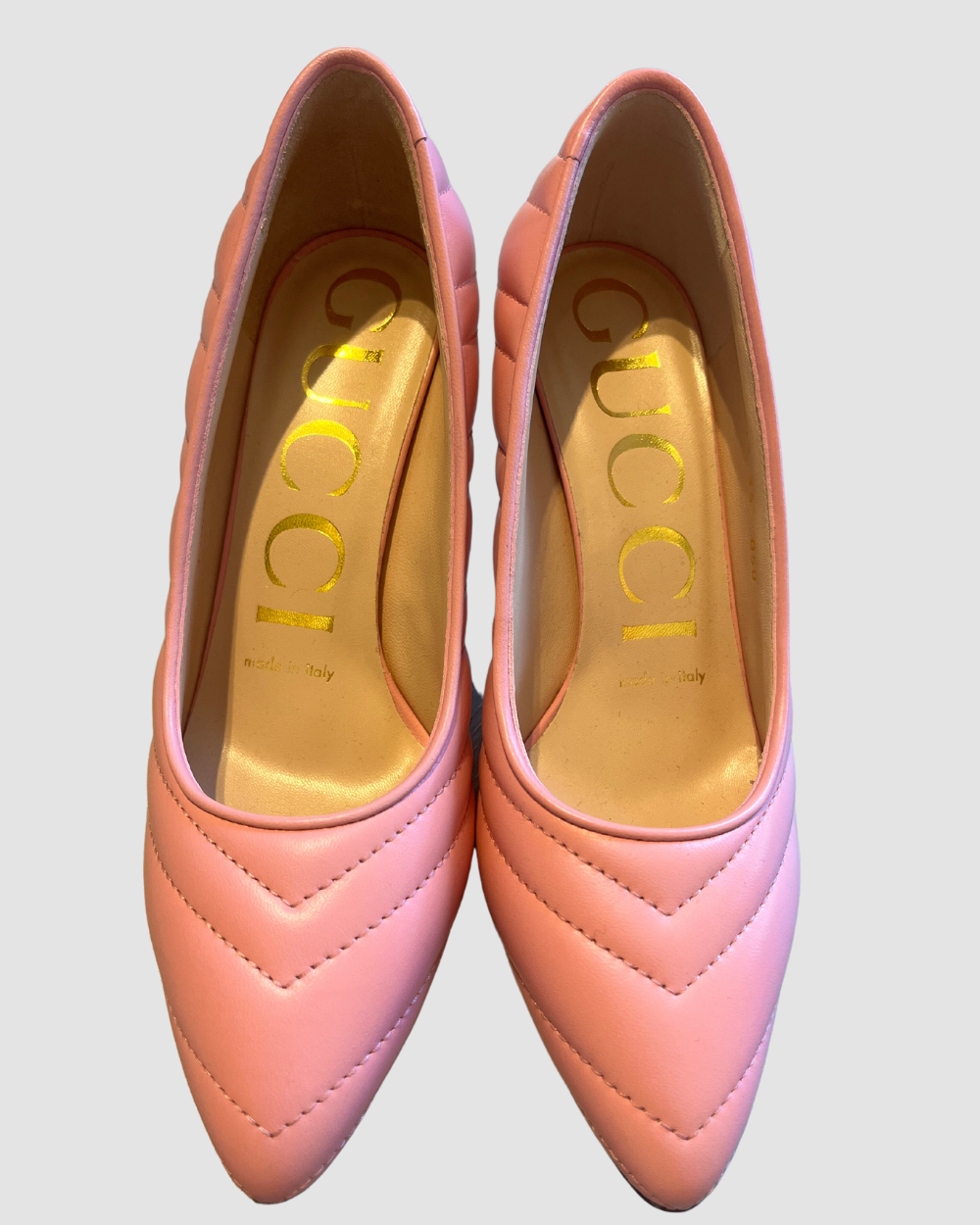 Gucci Pink Marmont Leather Heels