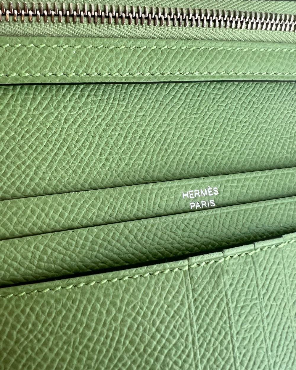 Hermes Green Rare Bearn Compact Wallet