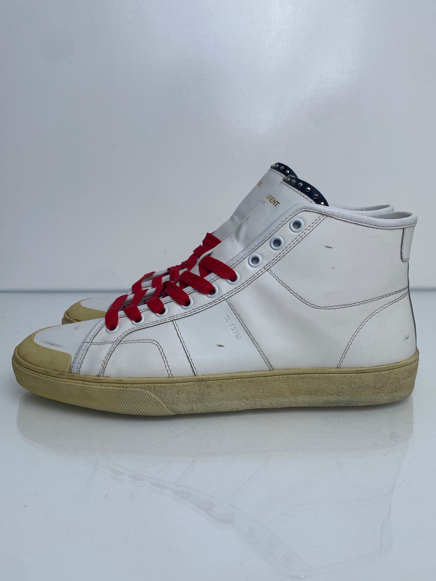 Saint Laurent White Hightops, 43