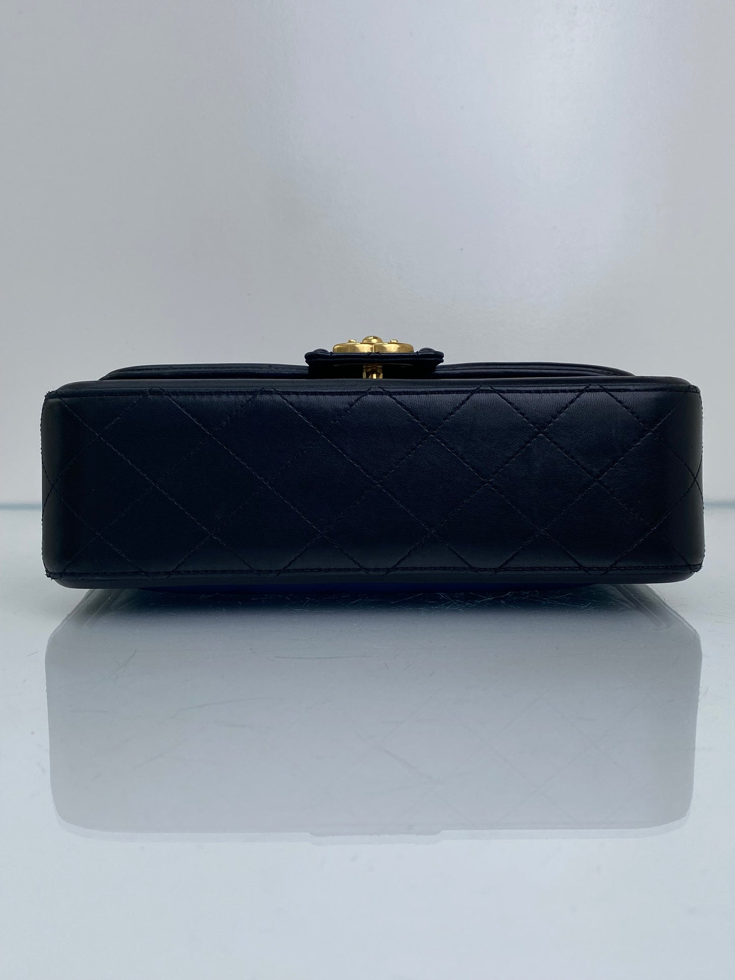 Chanel Navy & Black Elegant CC Medium Flap Bag GHW