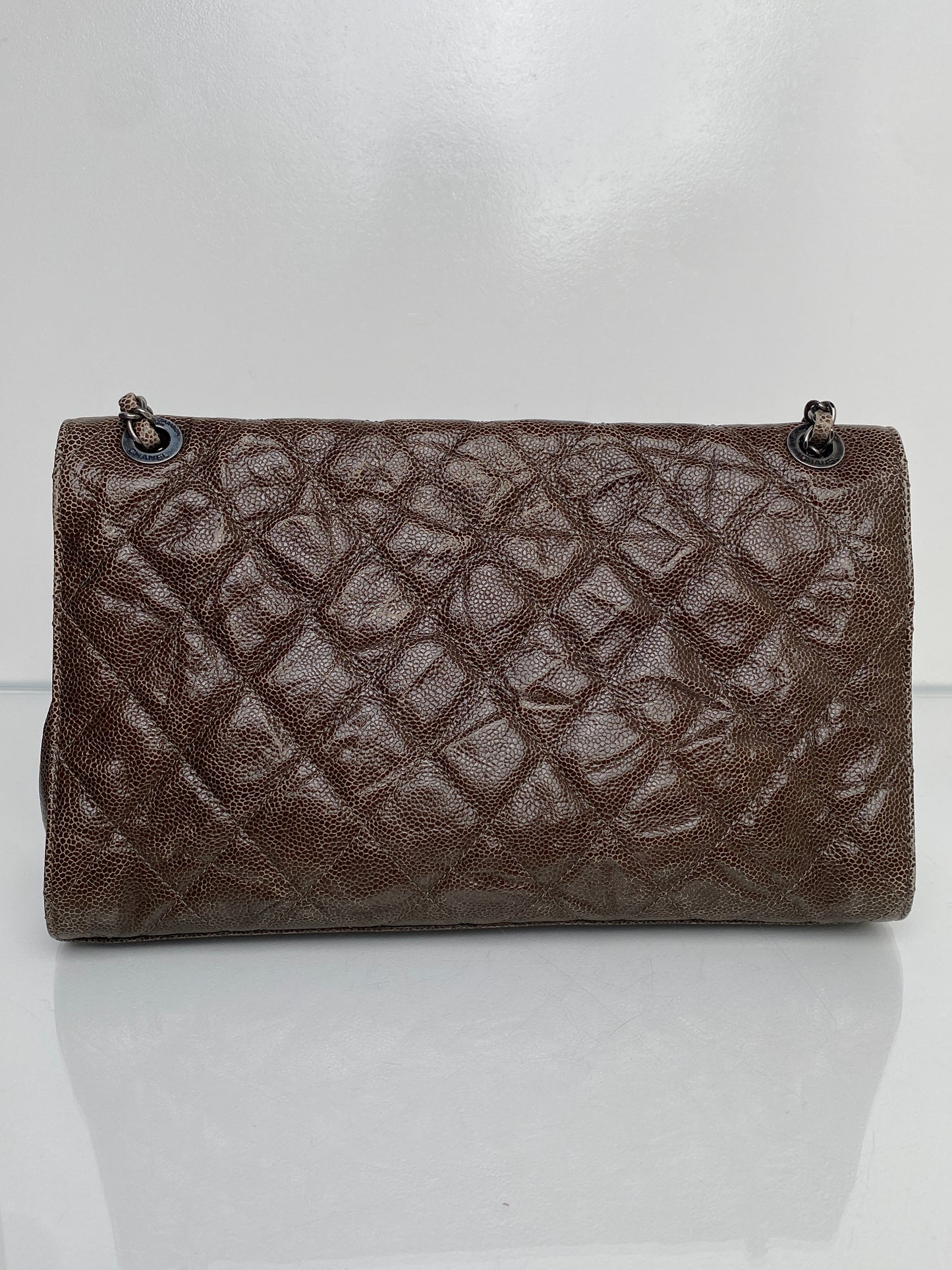 Chanel Brown Crave Jumbo CC Flap Bag SHW #19