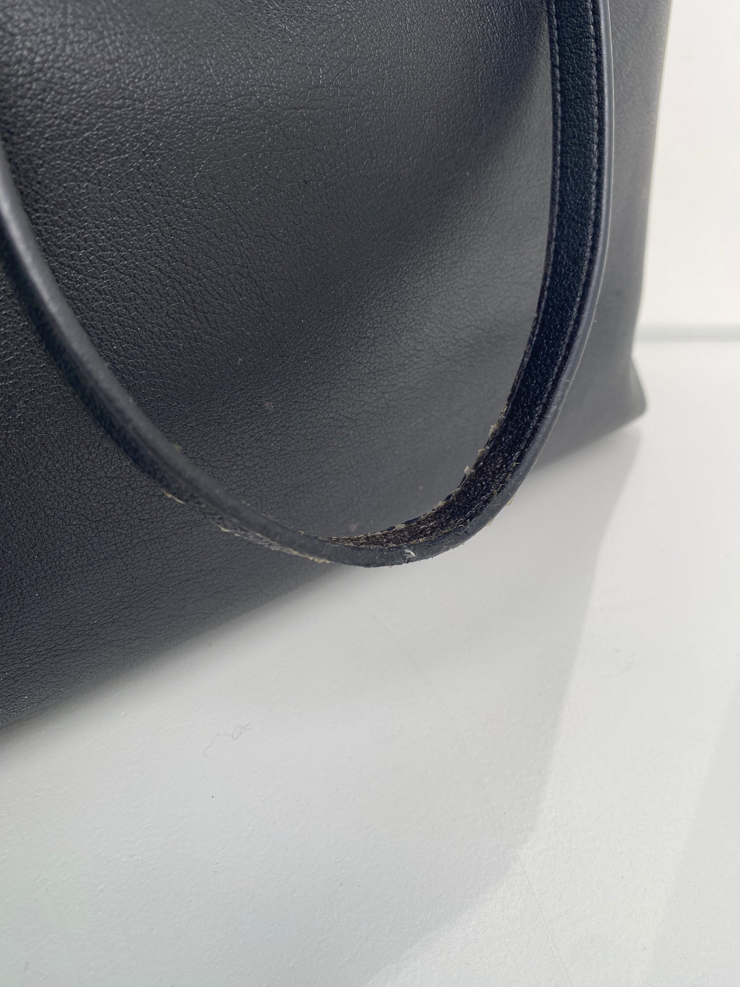 Saint Laurent Black Leather Shopper Tote (As Is)