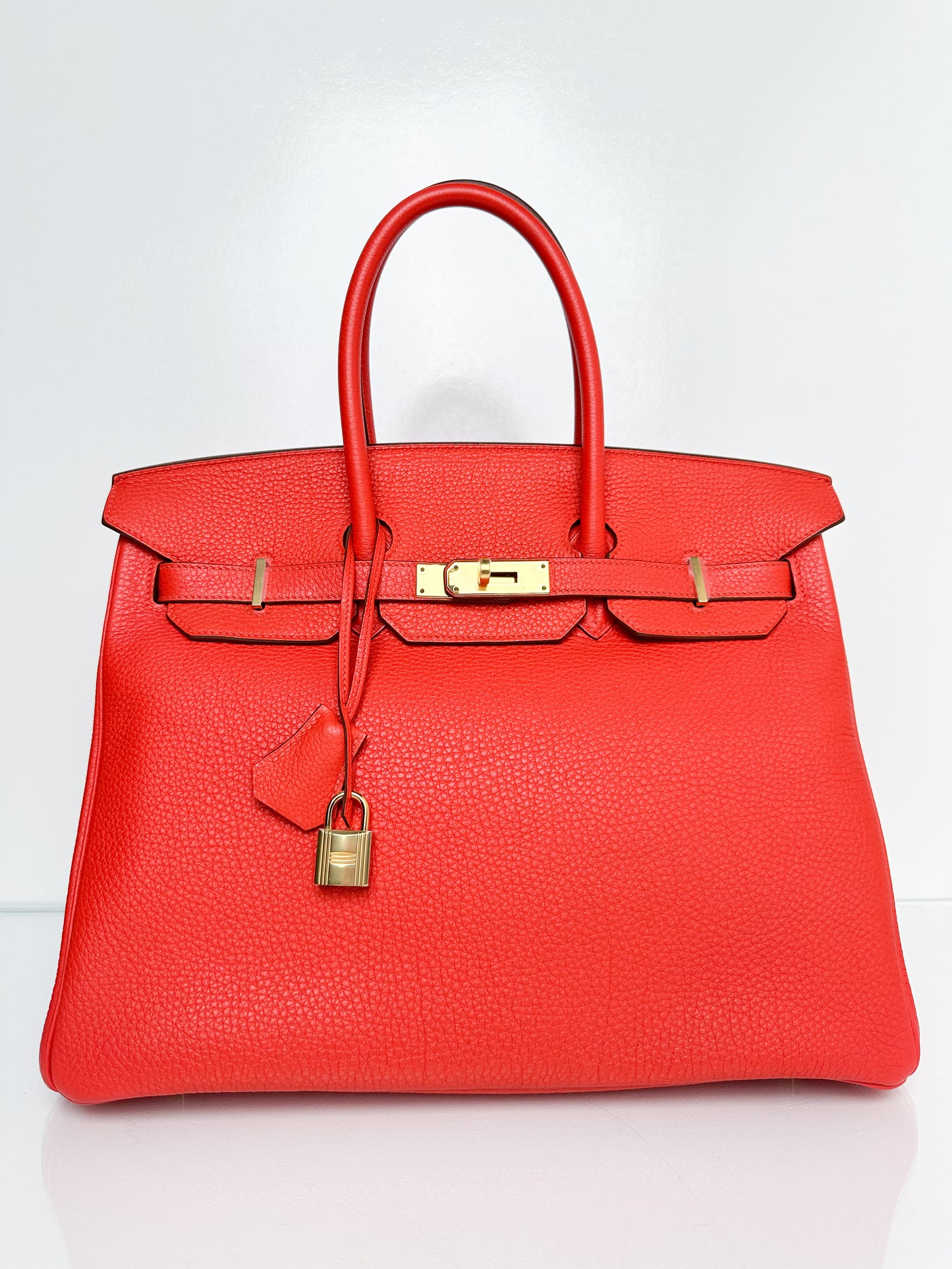 Hermes Birkin 35 Rouge Pivoine Togo GHW #P