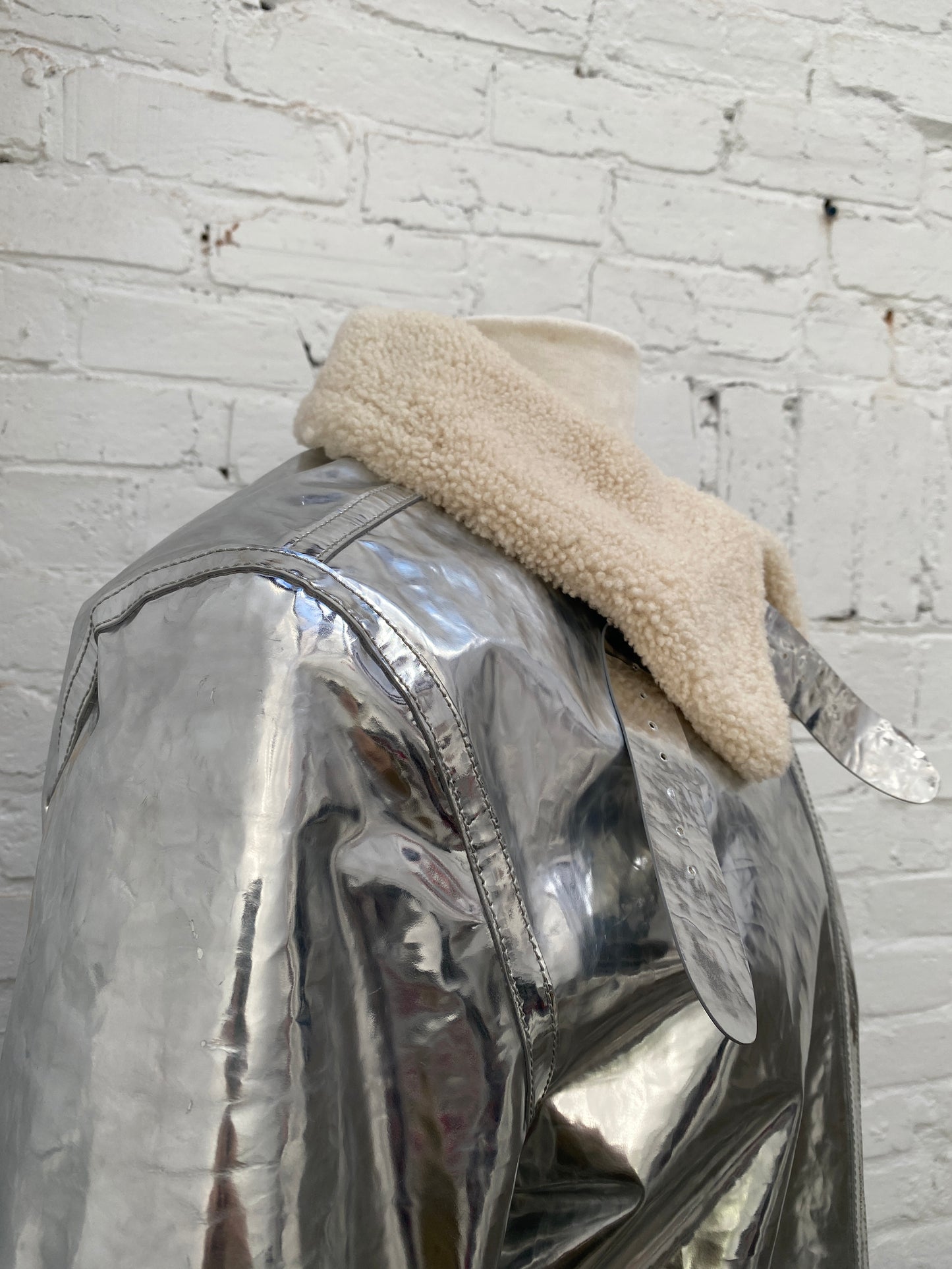 Ralph Lauren Mirror Metallic Silver Jacket, 6