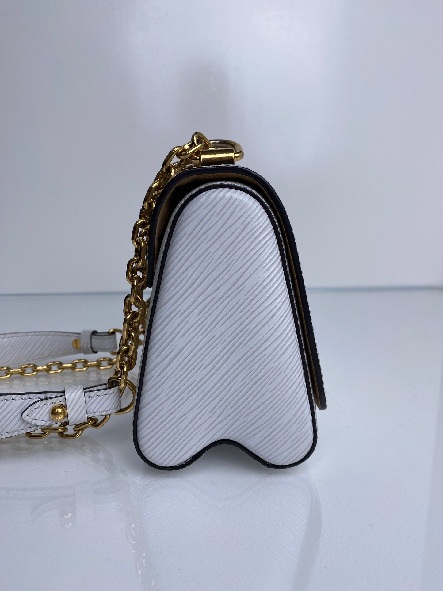 Louis Vuitton Twist Lock White & Gold Epi Crossbody Bag