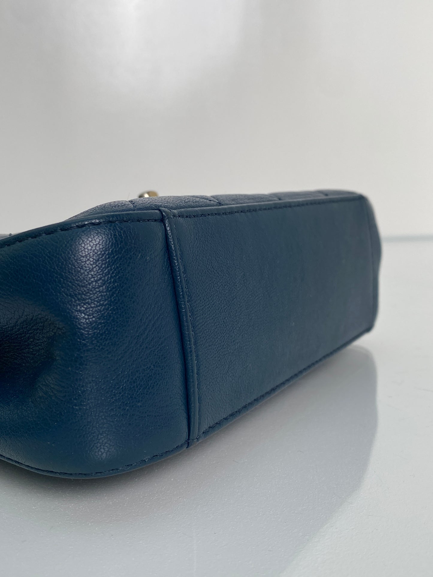 Chanel Teal Quilted Lamsbkin Infinity Top Handle Bag GHW #28