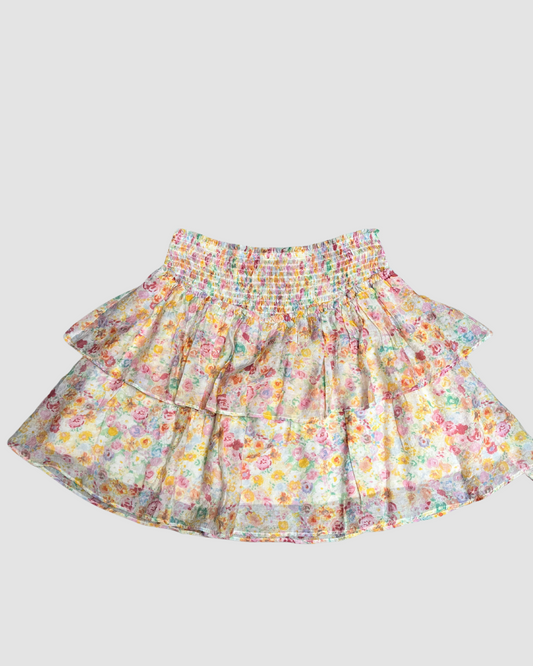MinkPink Multicolor Floral Skirt