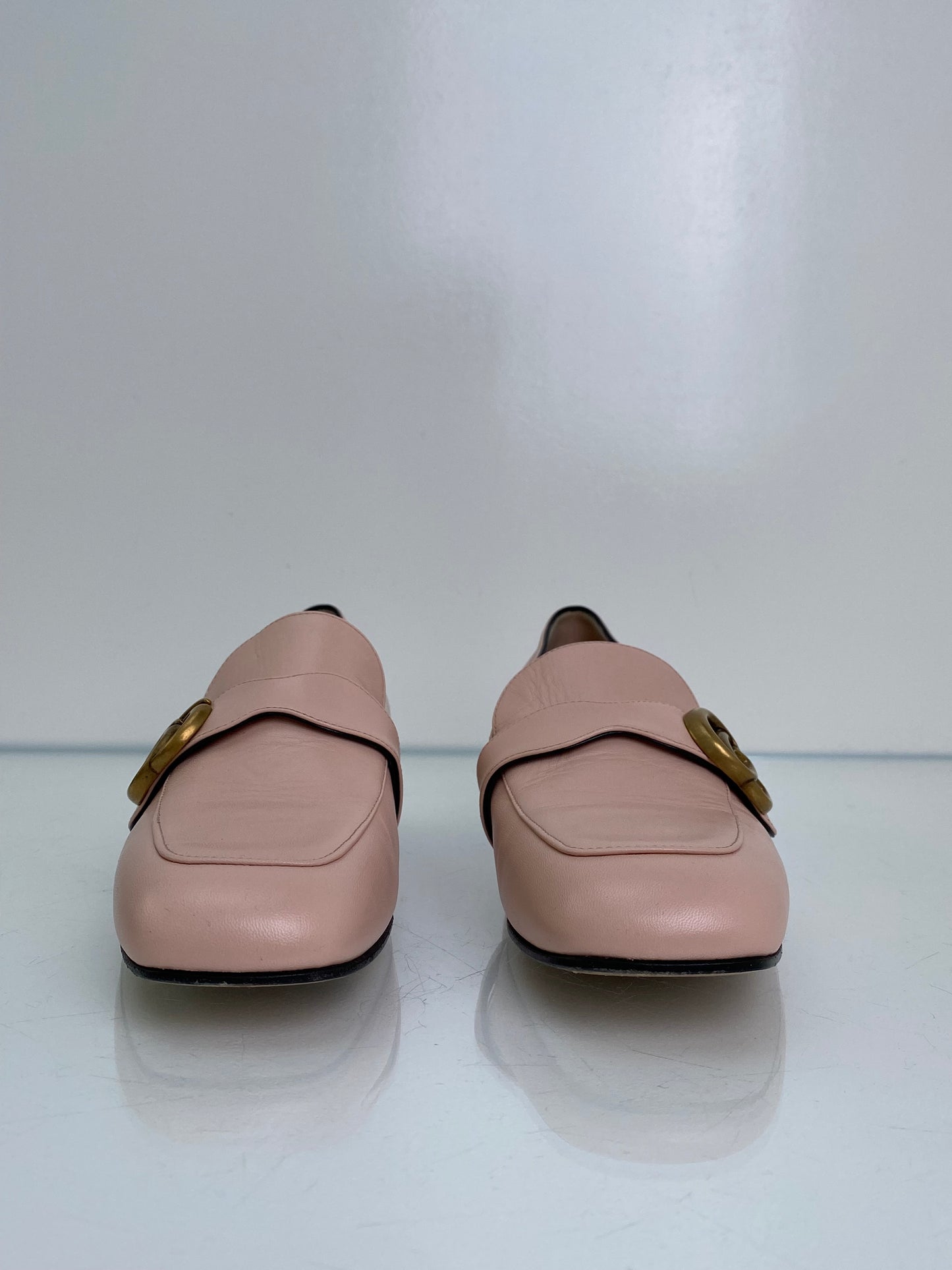 Gucci Light Pink Marmont Loafers, 37.5