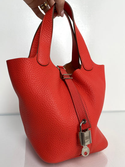 Hermes Picotin 18 Cappucine Clemence PHW