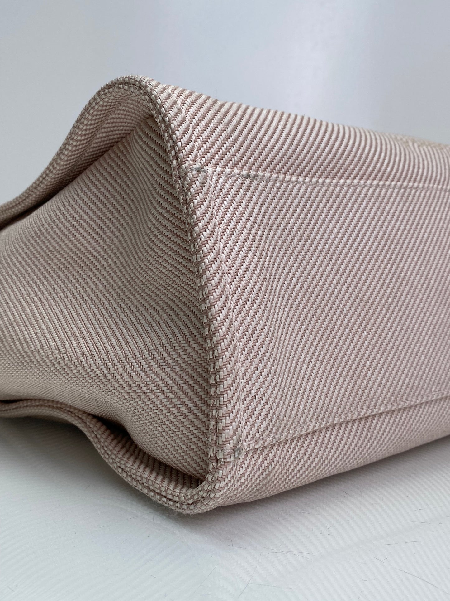 Chanel Light Pink Mixed Fibers Deauville Tote Bag GHW