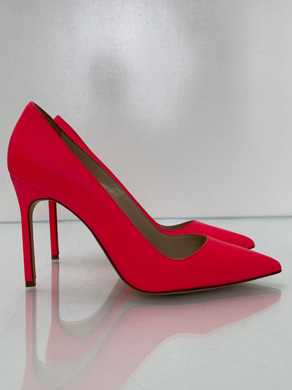 Manolo Blahnik Neon Pink Heels, 37.5