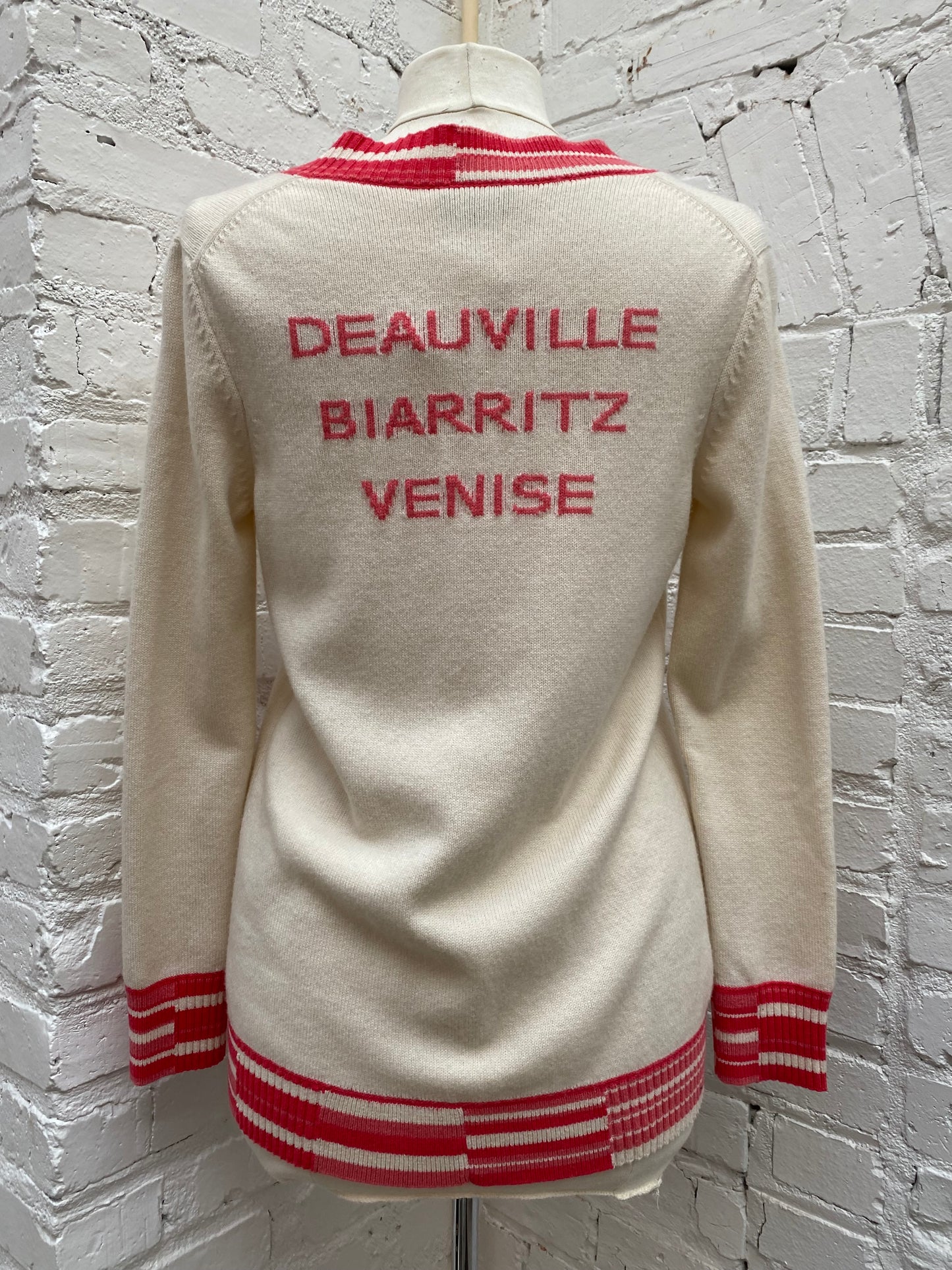 Chanel Deuville Biarritz Venise Cashmere Cardigan, 36