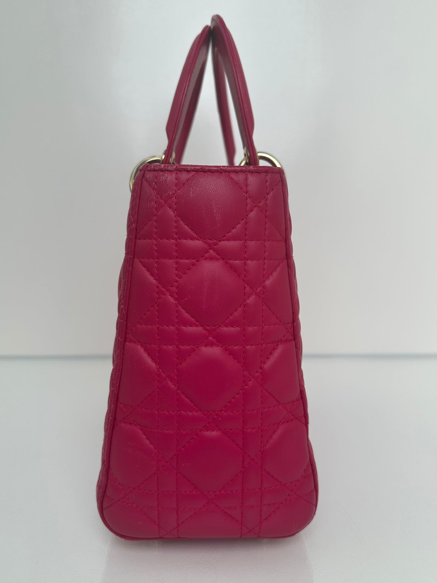 Dior Pink Cannage Lady Dior Bag GHW
