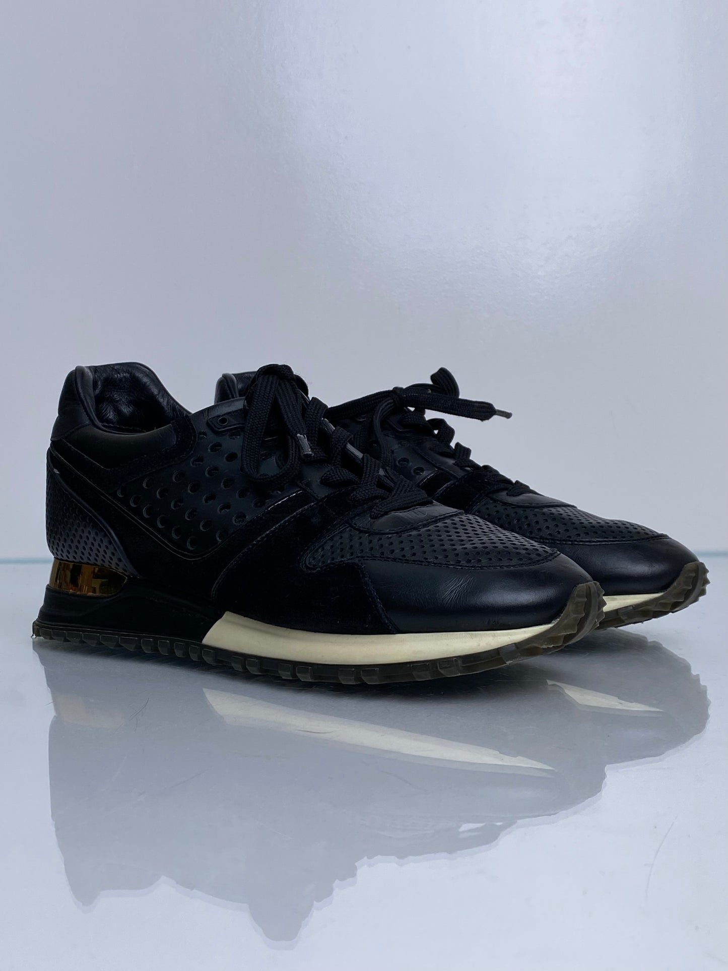 Louis Vuitton Black Perforated Sneakers, 38