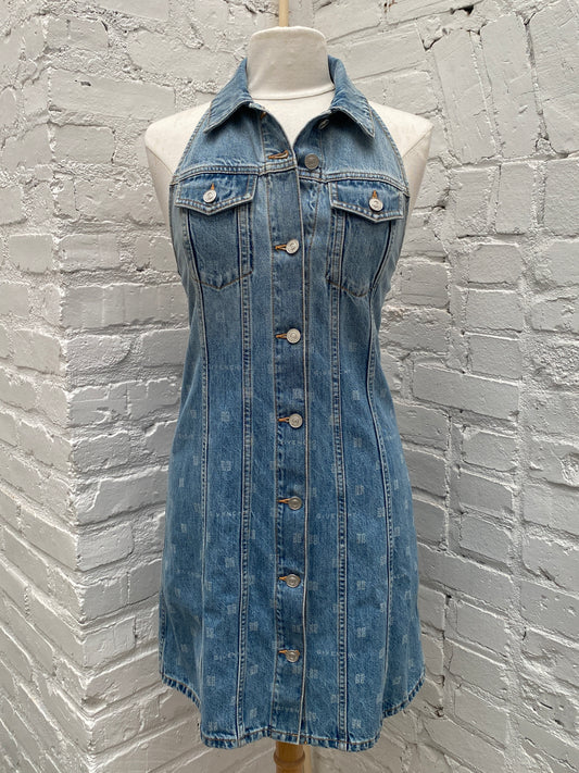 Givenchy Blue Denim Logo Dress, 38