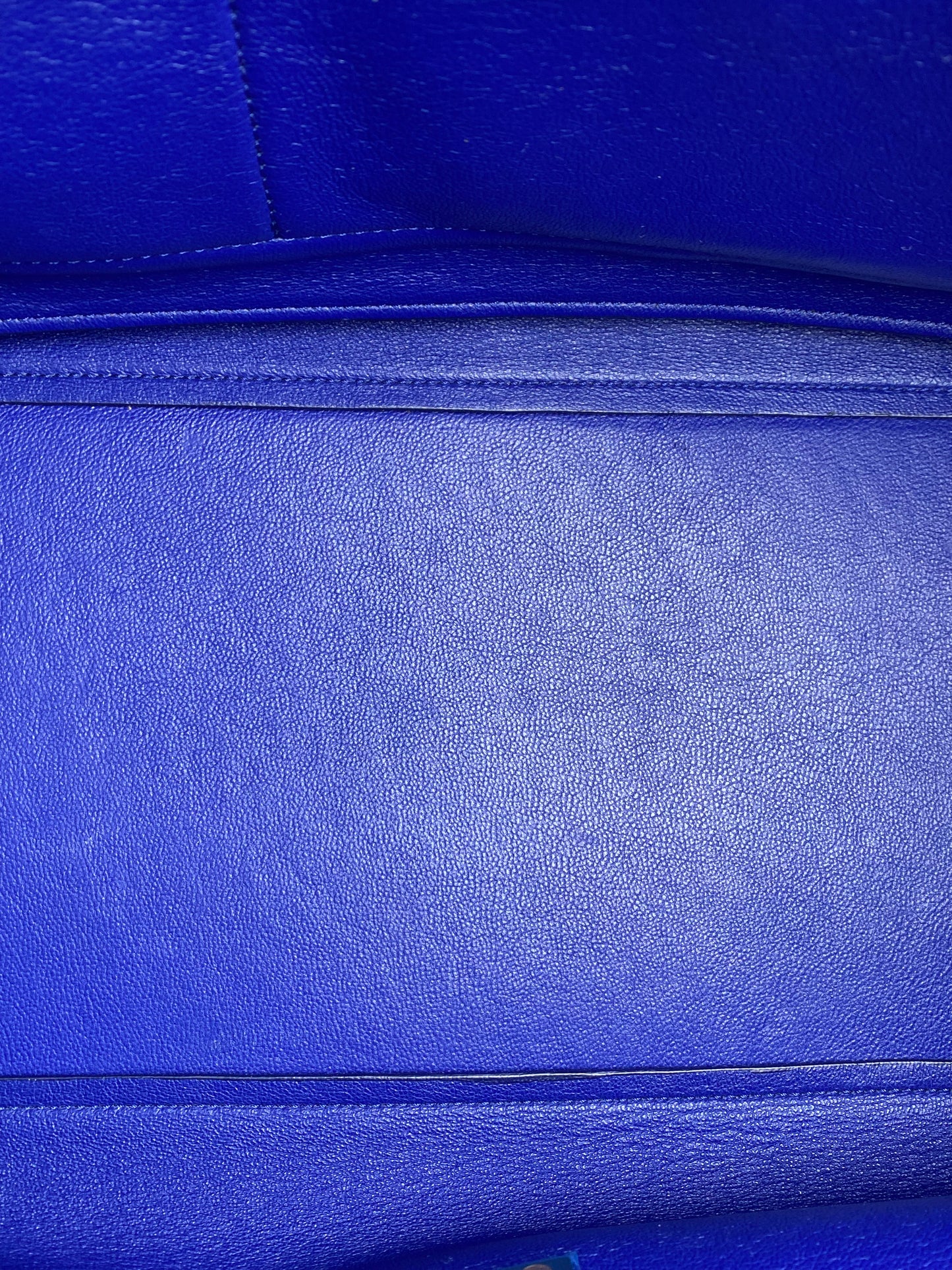 Celine Royal Blue Calfkin Leather Medium Trapeze Bag GHW