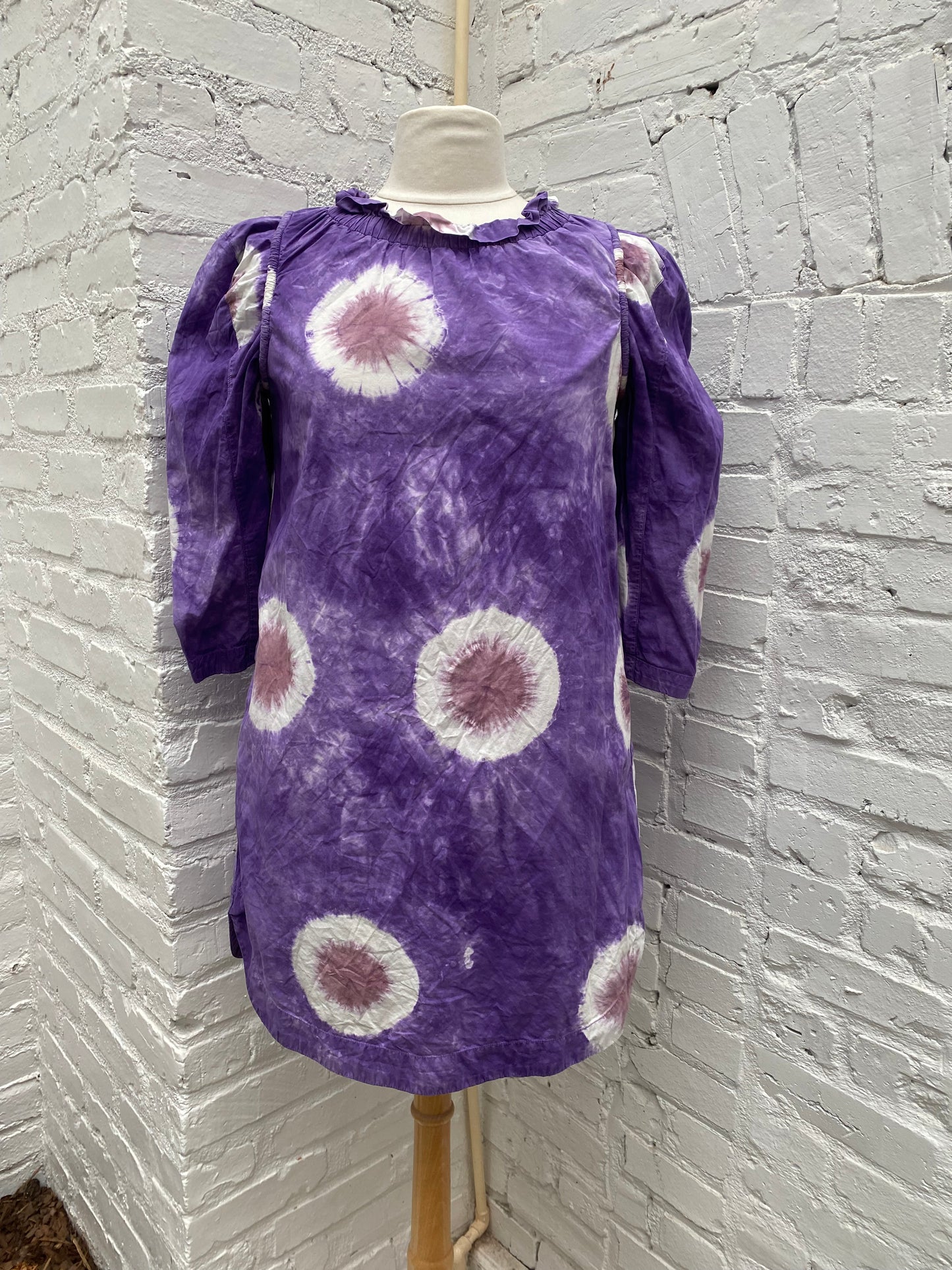 Sea New York Purple Tie Dye Long Sleeve Dress, 0