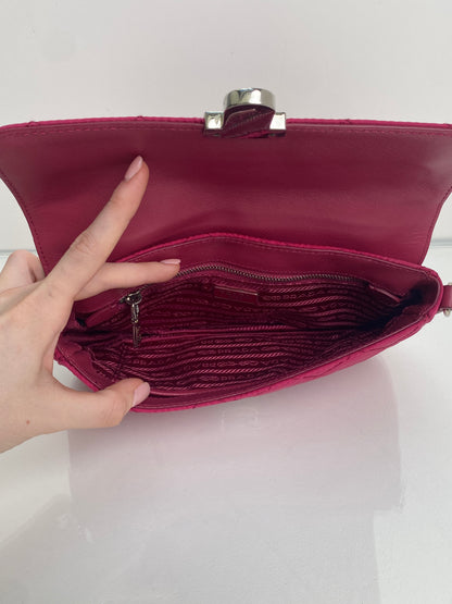 Prada Pink Tessuto Crossbody Bag SHW