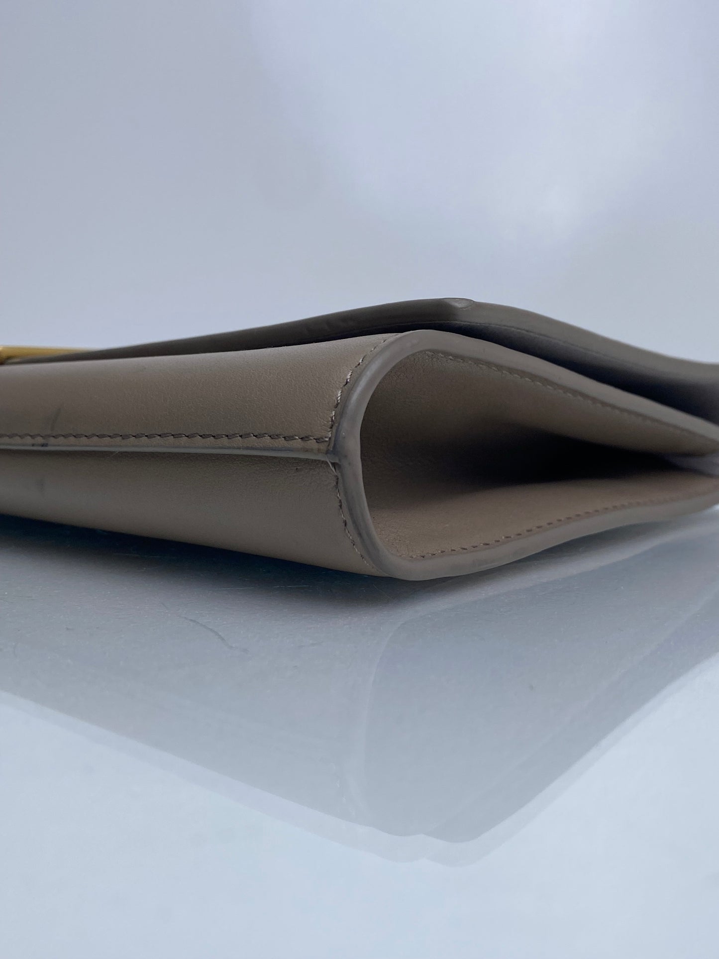 Saint Laurent Taupe Chyc Clutch GHW