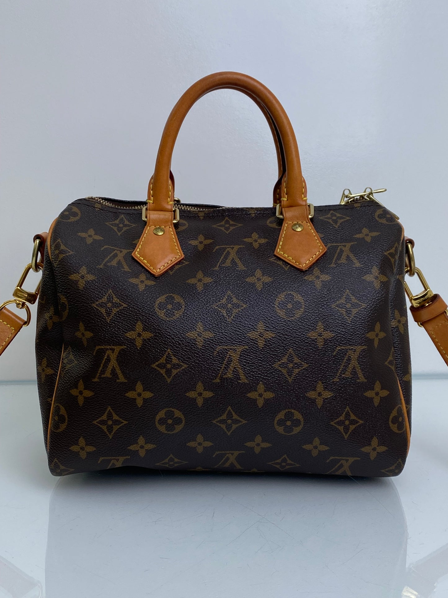 Louis Vuitton Monogram Speedy Bandouliere 25 Bag GHW