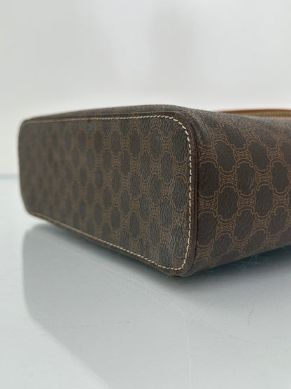 Celine Canvas Macadam East/West Vanity Bag GHW