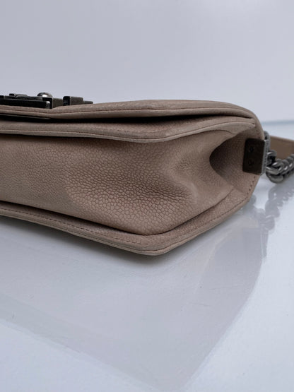 Chanel Taupe Boy Bag SHW