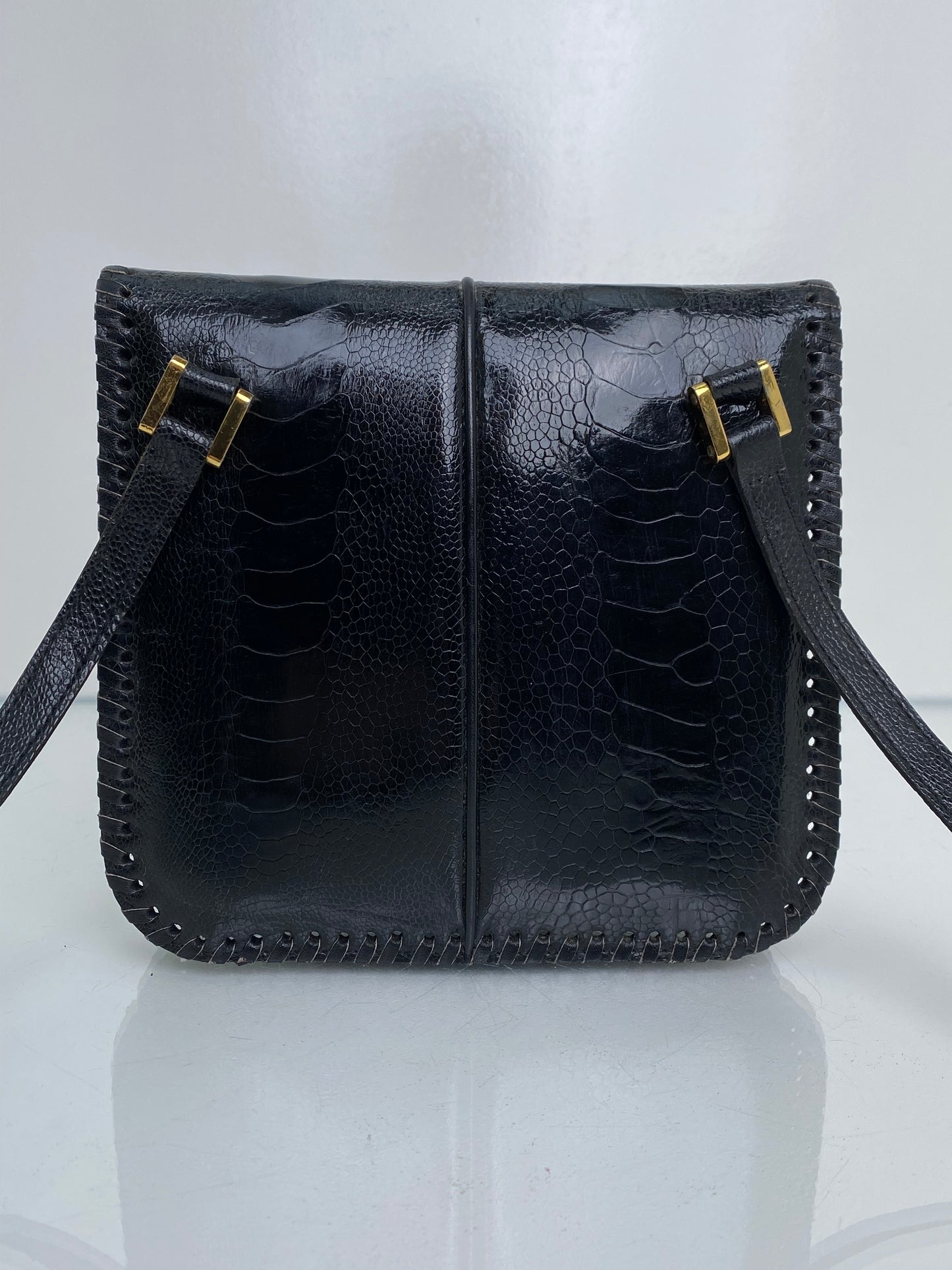 Saint Laurent Vintage Exotic Tassel Crossbody Bag, As is