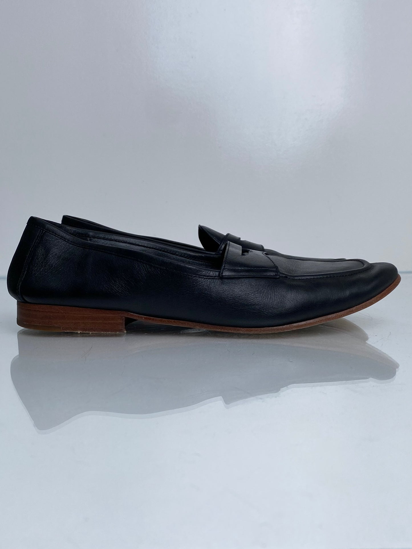 Polo Ralph Lauren Black Leather Loafers, 10