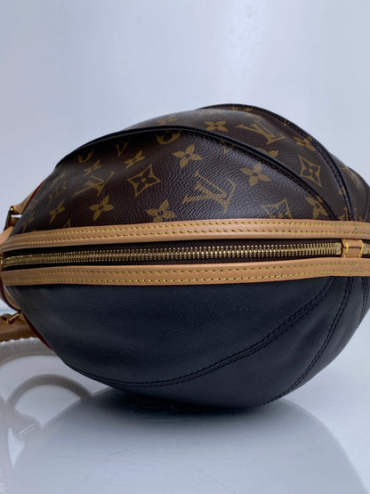 Louis Vuitton Monogram Canvas & Black Leather Egg Bag GHW