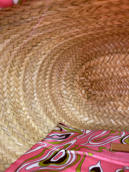 Emilio Pucci Tan & Pink Basket Bag