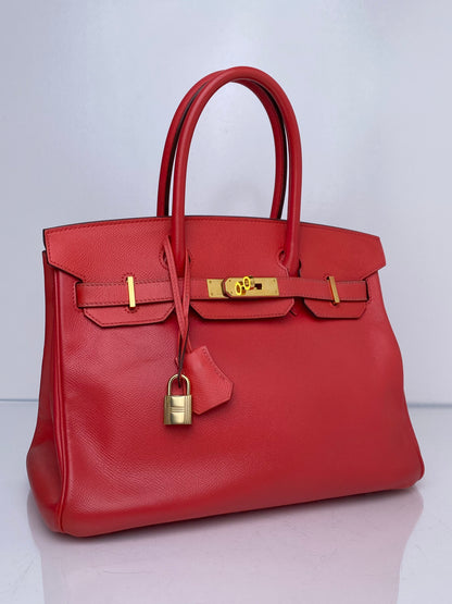 Hermes Birkin 30 Capucine Epsom GHW #Z