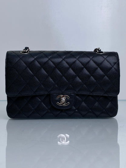 Chanel Black Caviar Classic Medium Flap Bag SHW