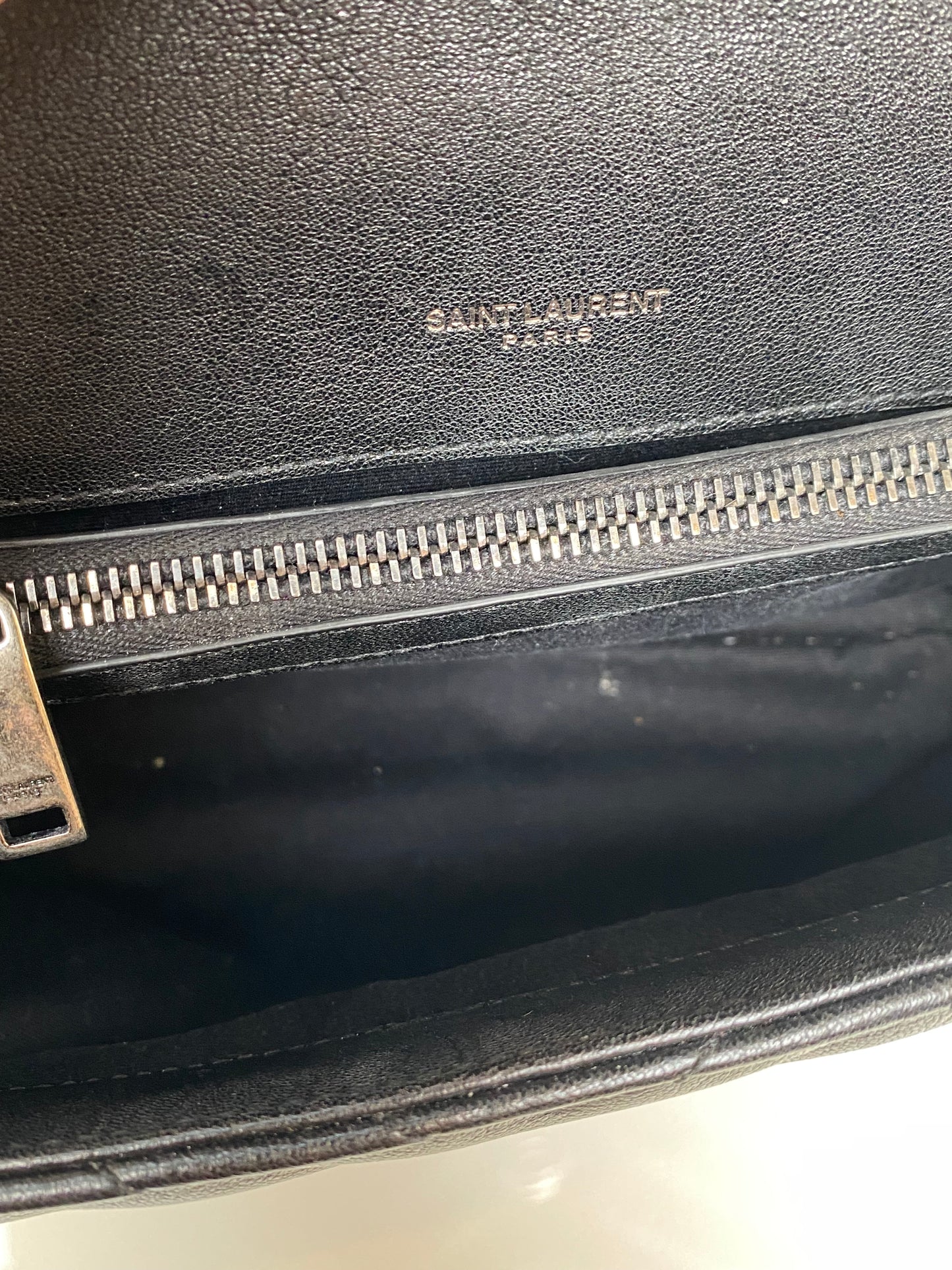 Saint Laurent Black Chevron College Tophandle Bag RHW