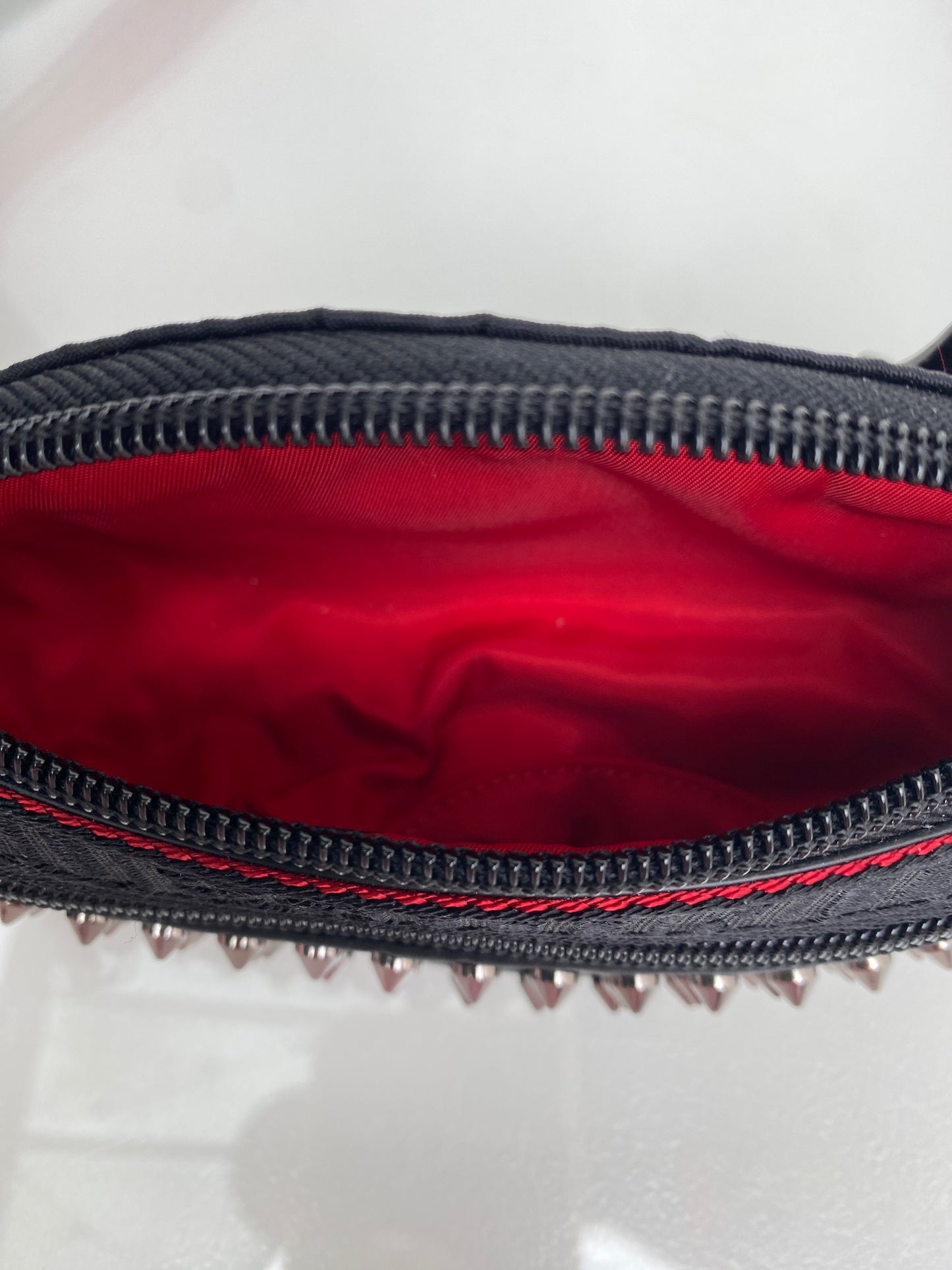 Christian Louboutin Black & Red Studded Bum Bag