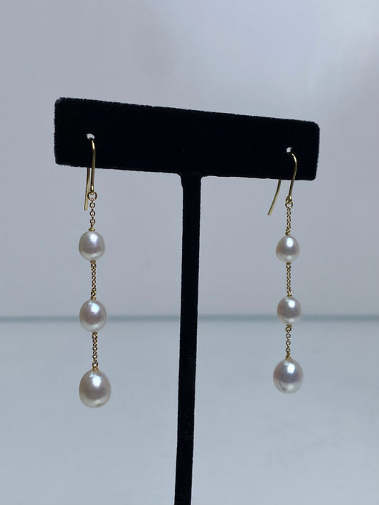 Tiffany & Co Elsa Peretti Pearl By The Yard Dangle Earrings