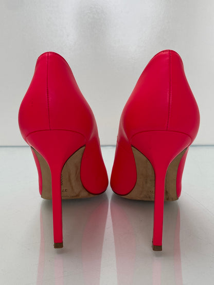 Manolo Blahnik Neon Pink Heels, 37.5
