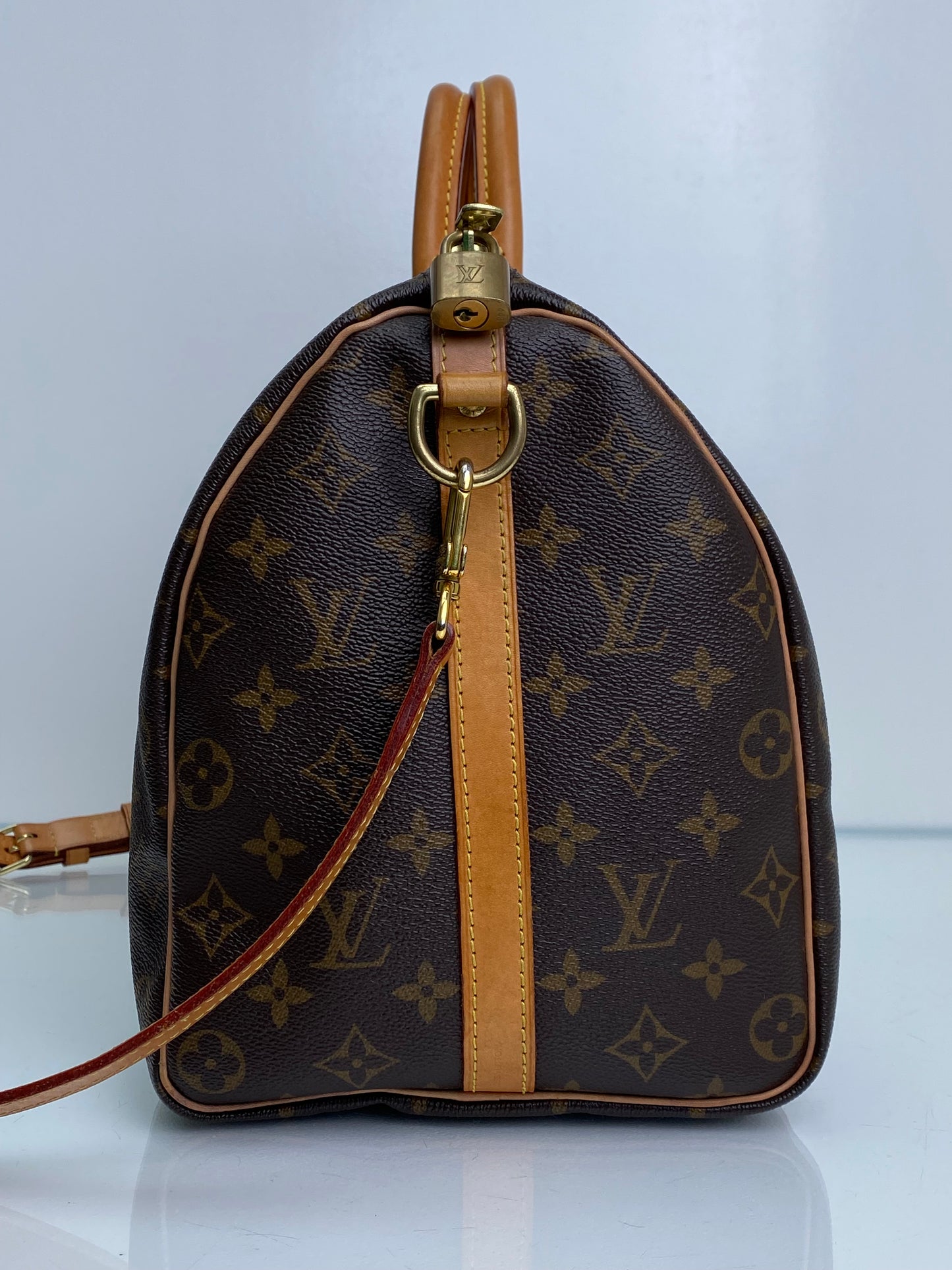 Louis Vuitton Monogram Speedy 35 Bandouliere Bag GHW