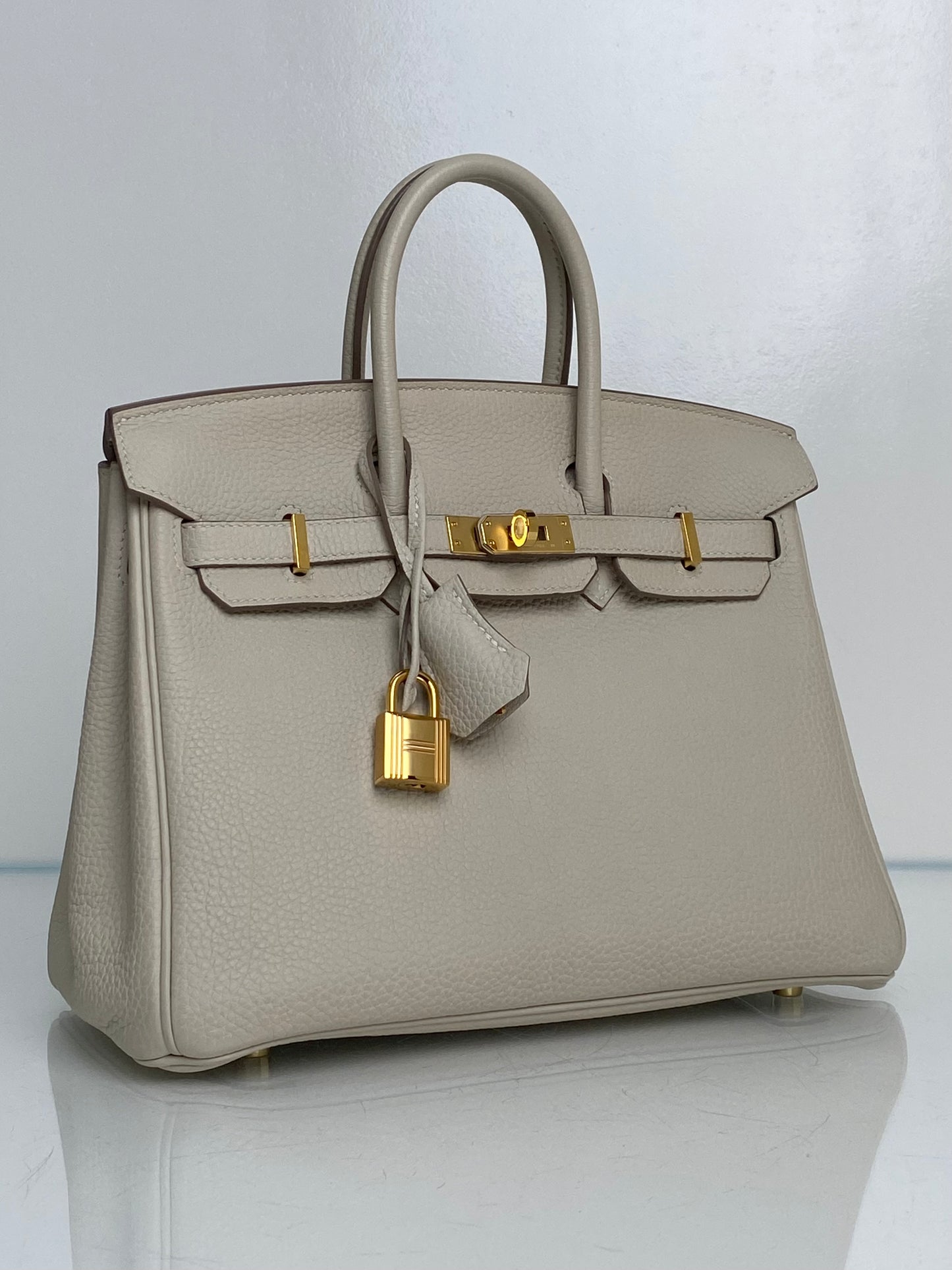 Hermes Birkin 25 Craie Togo GHW #Y