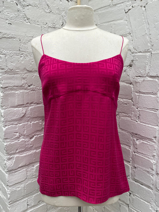 Givenchy Hot Pink Logo Flowy Tank Top, 38