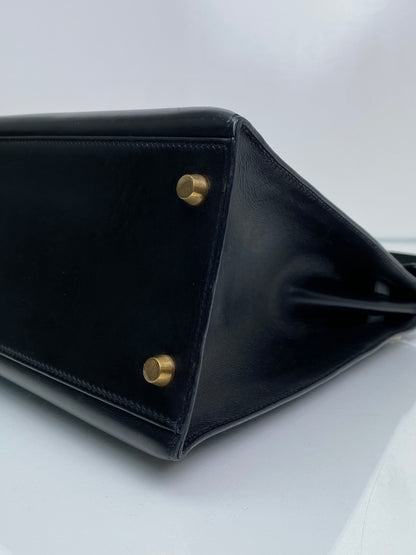 Hermes Kelly Sellier Noir Box Calf GHW #G