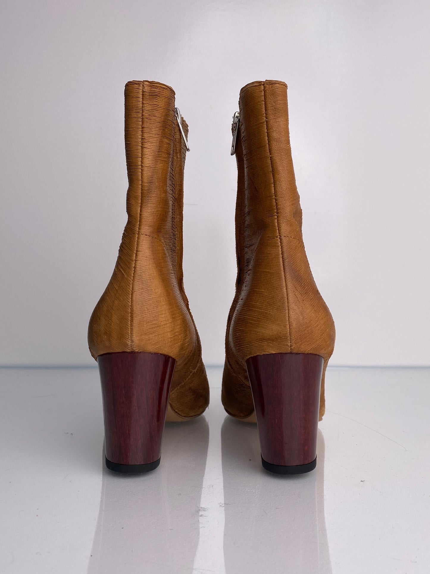 IRO Brown Suede & Wood Boots, 39