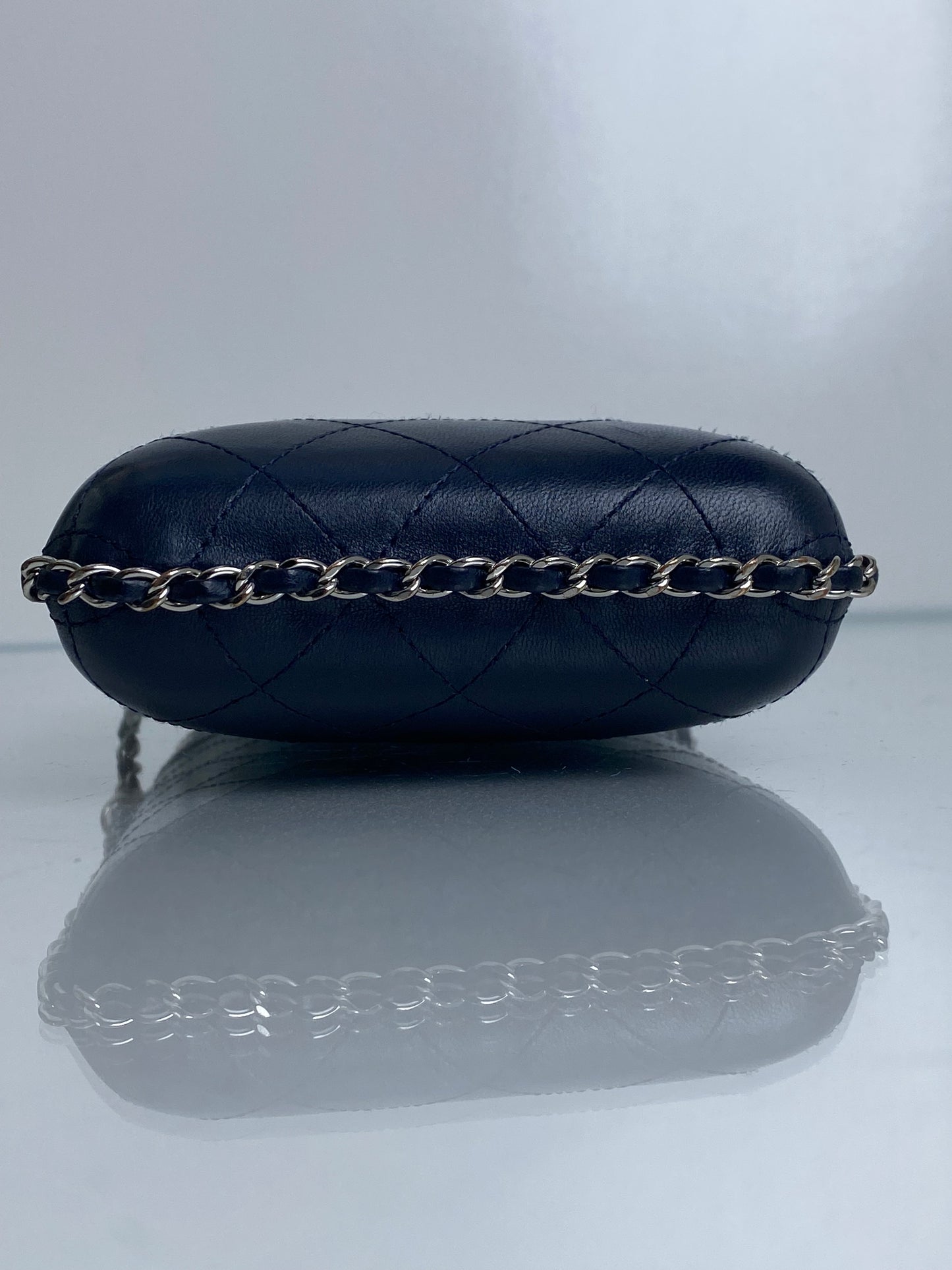Chanel Navy Chain Around Phone Holder Bag SHW
