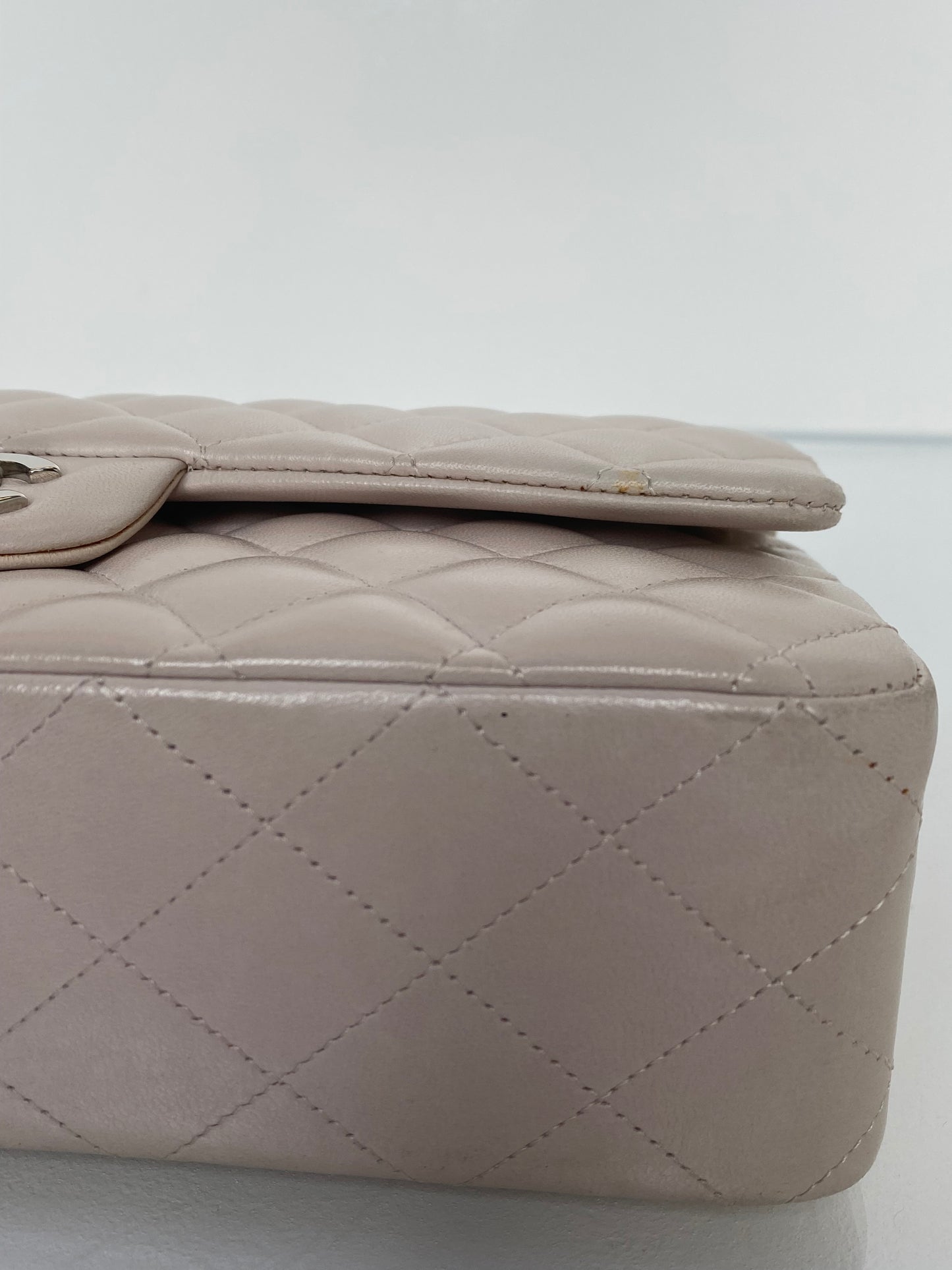 Chanel Lilac / Light Pink Quilted Lambskin Double Flap Medium Bag SHW #14