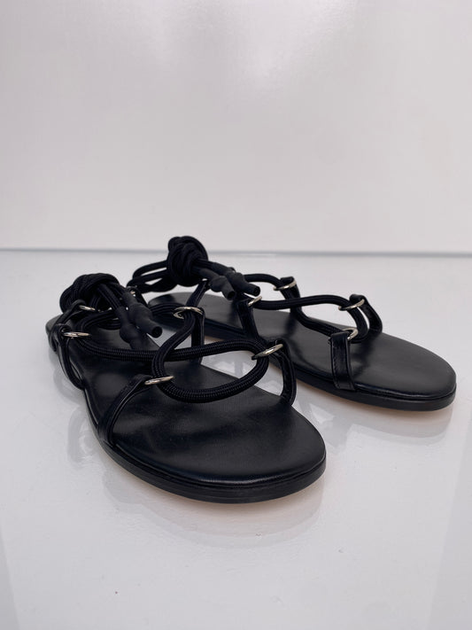 IRO Black Cord Sandals, 37