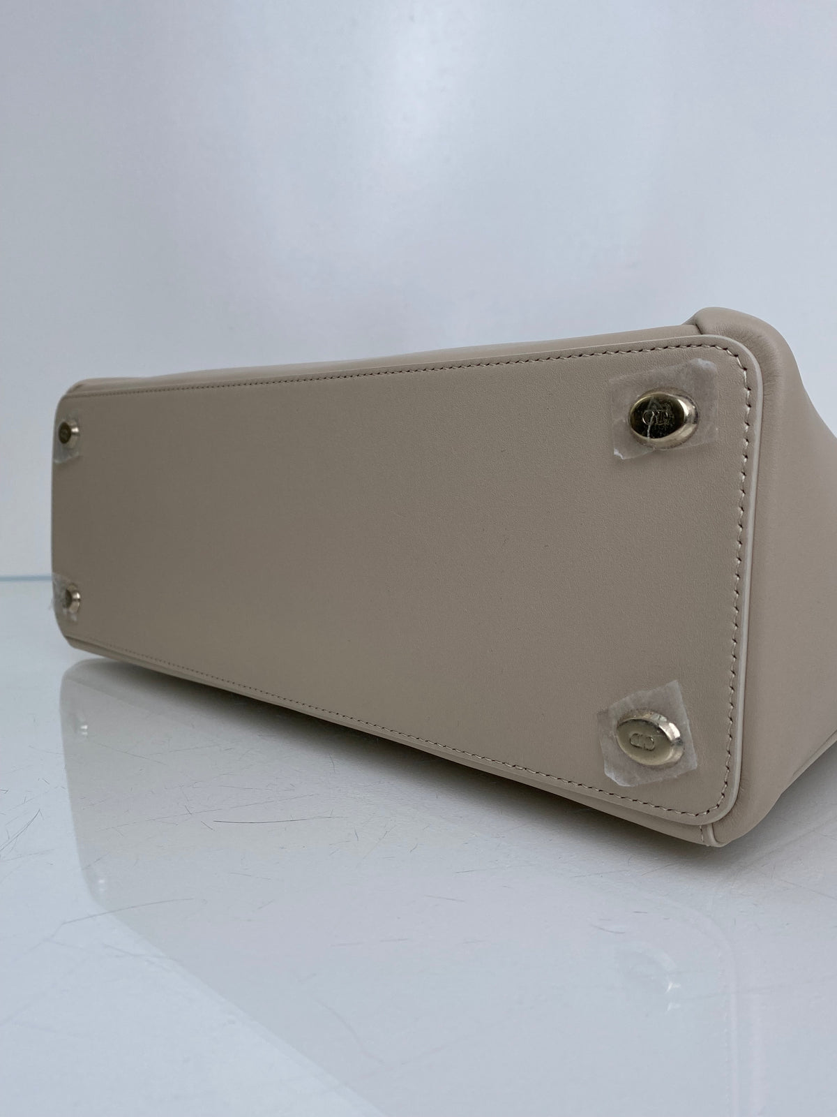 Dior Beige Leather Top Handle Cigale Bag GHW