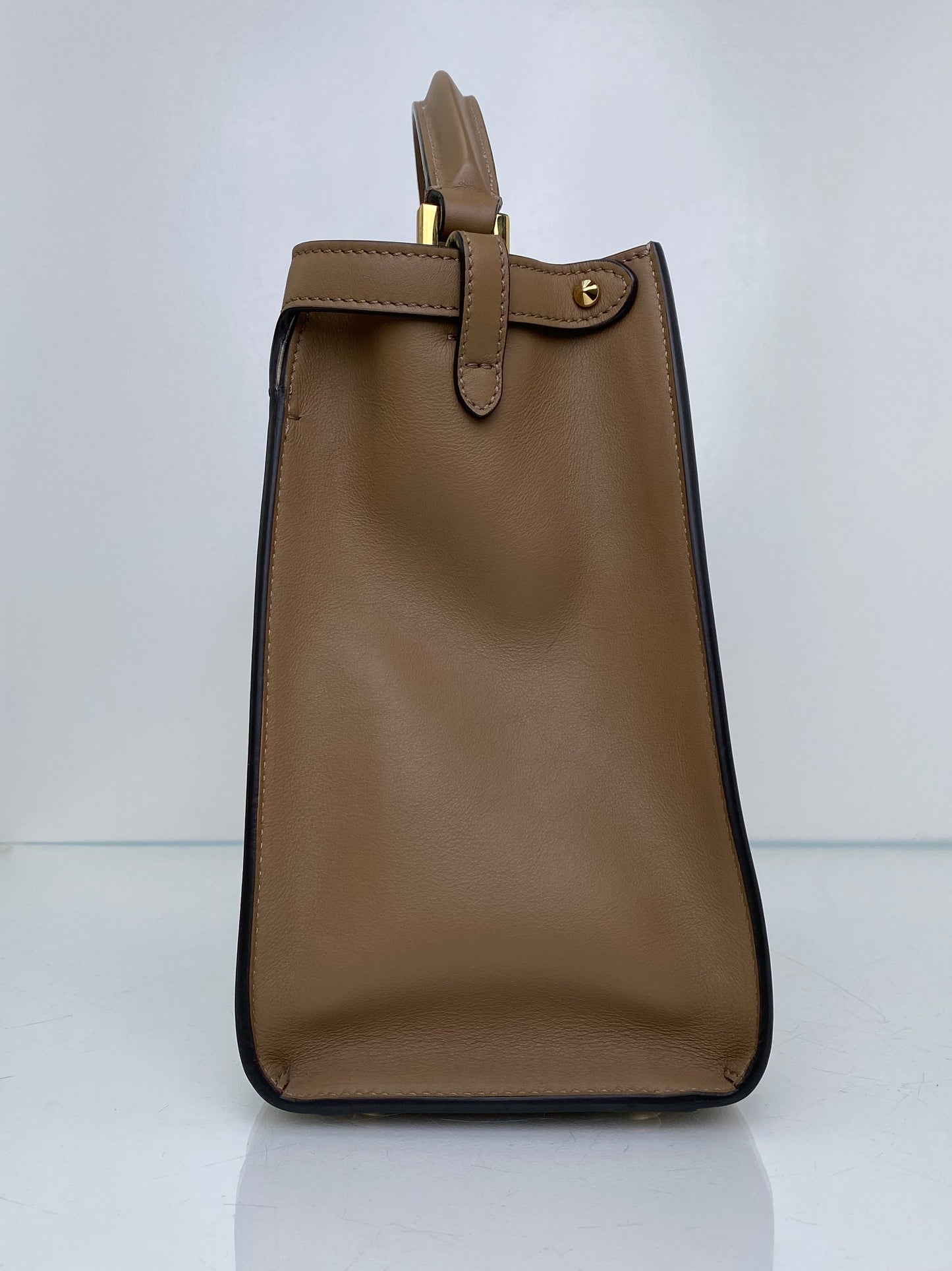 Fendi Taupe Peekaboo X-Lite Bag GHW