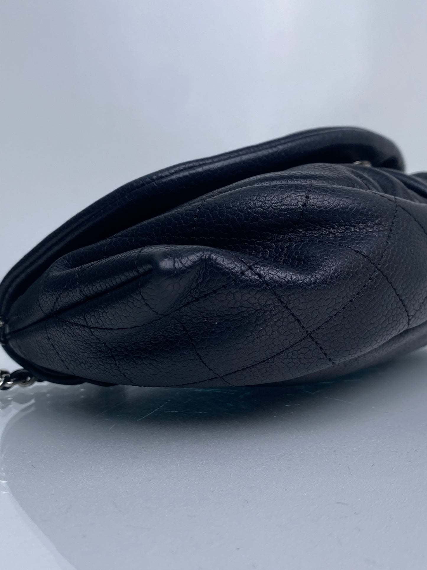 Chanel Black Caviar Halfmoon Wallet On Chain SHW