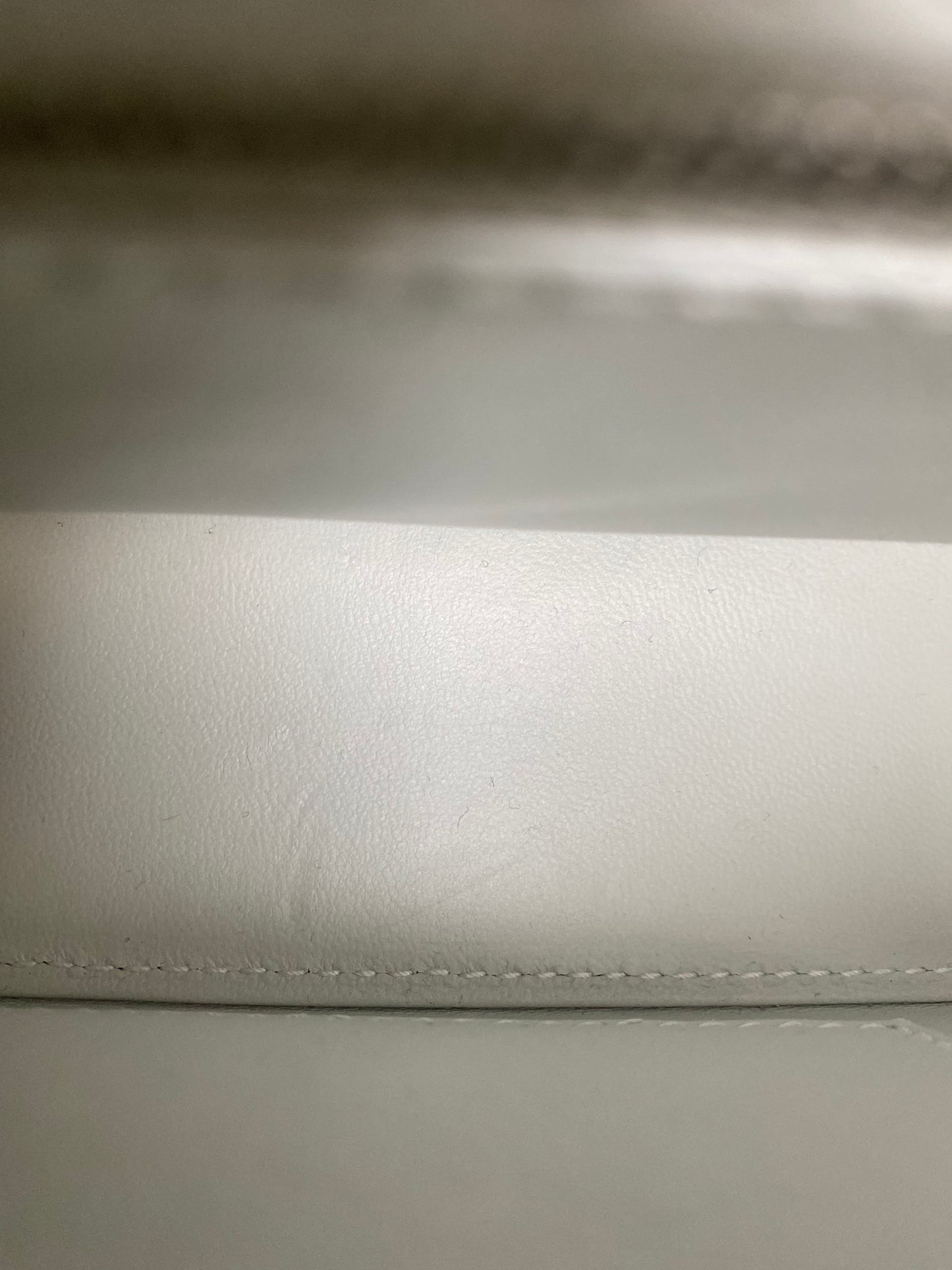 BALENCIAGA White Hourglass Stretch Bag SHW