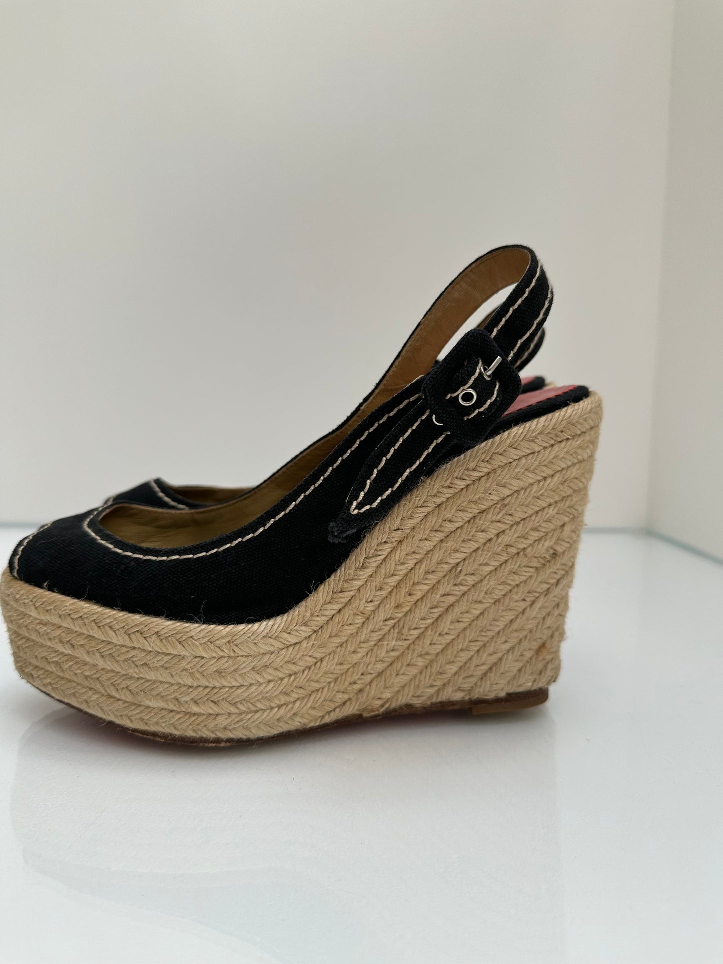 Christian Louboutin Black Wedges, 37