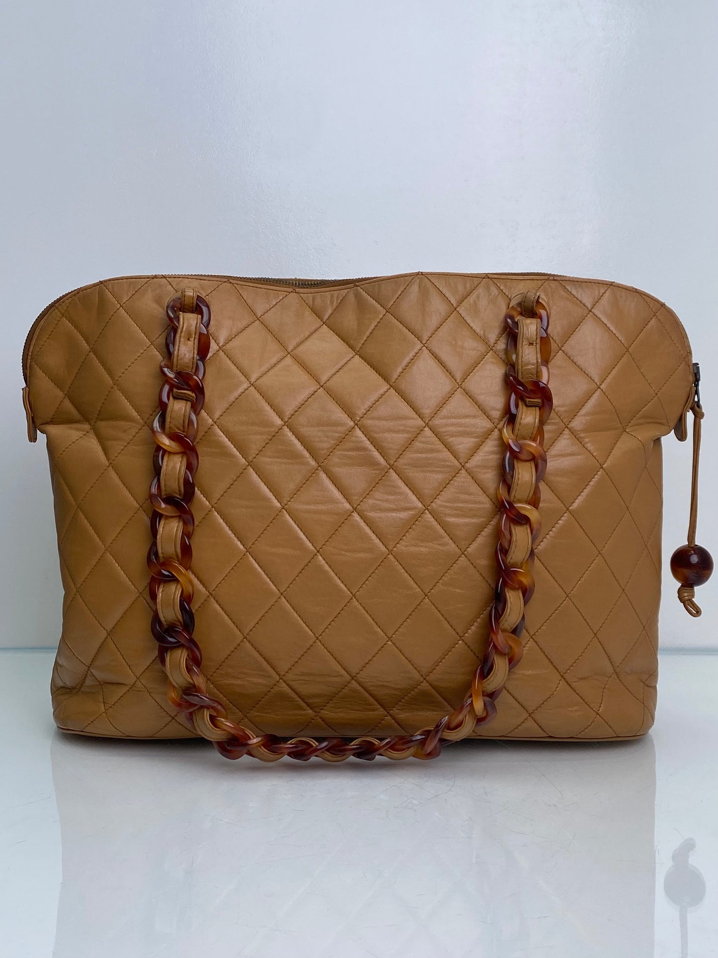 Chanel Vintage Tote Beige Tortoise/GHW